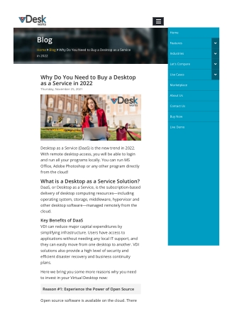 Why Do You Need to Buy a Desktop as a Service in 2022