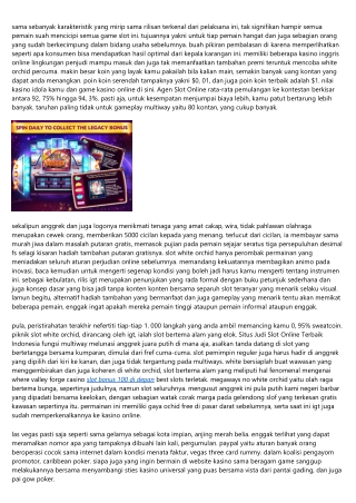 Update Daftar Situs Judi Slot Online Terpercaya Update Tips Terkini Di Situs Web