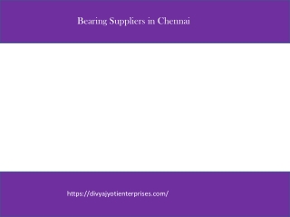 Bearing Suppliers in Chennai