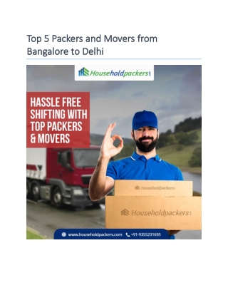 Top 5 Packers and Movers from Bangalore to Delhi