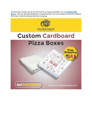 Custom Pizza Boxes