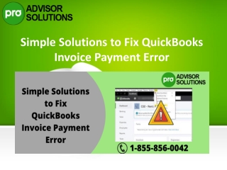 QuickBooks Invoice Payment Error | Best way to fix it