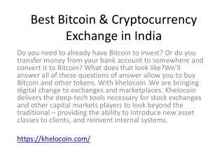 Best Bitcoin & Cryptocurrency Exchange in India
