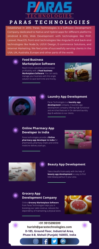 Best App Development Services Company | Paras Technologies