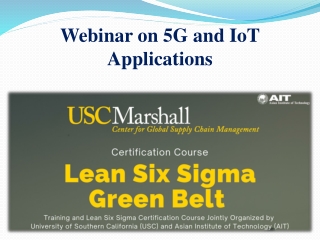 Webinar on 5G and IoT Applications