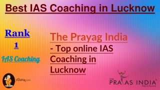 IAS Coaching in Lucknow