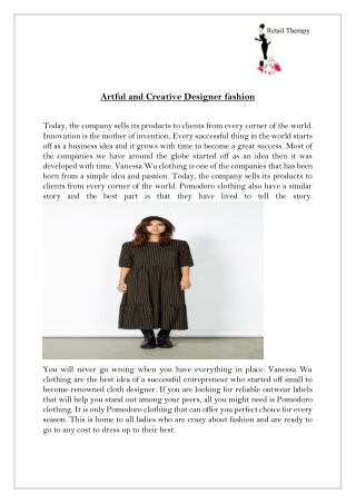 Artful and Creative Designer fashion