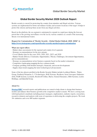 Border Security Market Forecasts to 2028