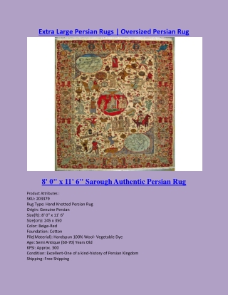 Extra Large Persian Rugs