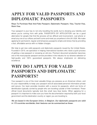 VALID PASSPORAPPLY FOR VALID PASSPORTSTS