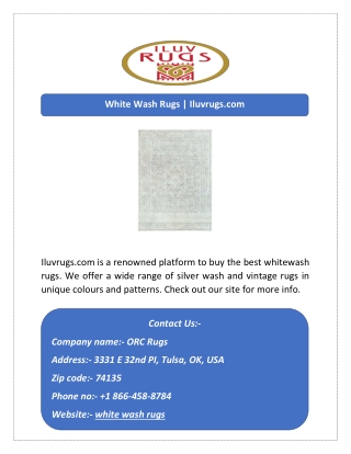 White Wash Rugs | Iluvrugs.com