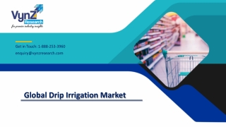 Global Drip Irrigation Market - Analysis and Forecast (2021-2027)