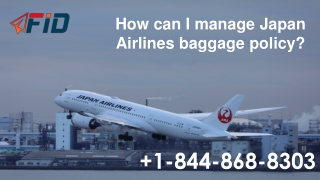 How can I manage Japan Airlines baggage policy