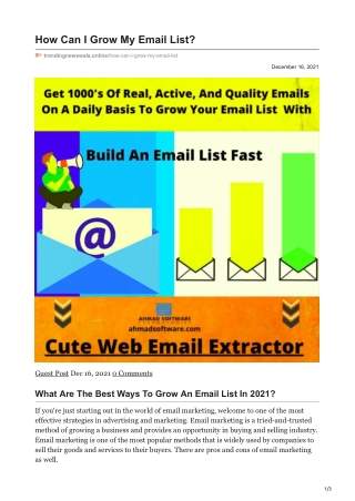 1How Can I Grow My Email List
