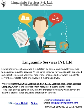 Language Translation Company In Delhi NCR.