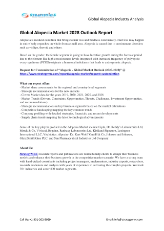 Alopecia Market - Global Outlook and Forecast 2020-2028