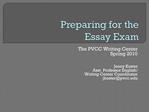 Preparing for the Essay Exam
