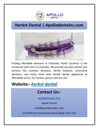 Herbst Dental | Apollodentalnc.com