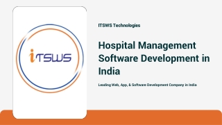 Hospital Management Software Development in India - ITSWS Technologies