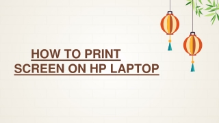HOW TO PRINT  SCREEN ON HP LAPTOP