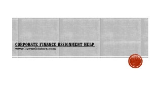 Avail Corporate Finance Assignment Help Service in Canada @ Affordable Rate