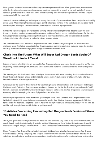 Overlook USA Red Dragon Seeds: 15 Reasons That You No More Required It