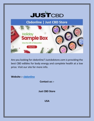 Cbdonline | Just CBD Store