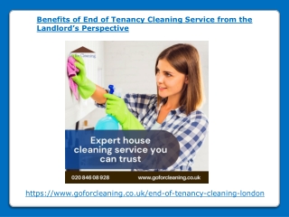 Benefits of End of Tenancy Cleaning Service