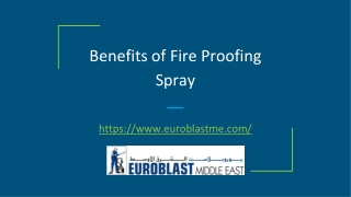 Fire Proofing Spray Benefits