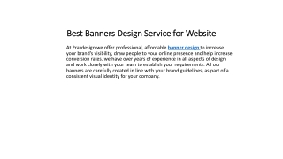 Best Banners Design Service for Website