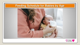 Feeding Schedule for Babies by Age