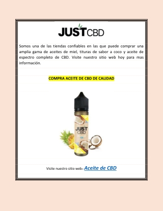 COMPRA ACEITE DE CBD DE CALIDAD