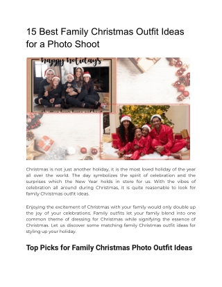 15 Best Family Christmas Outfit Ideas for a Photo Shoot