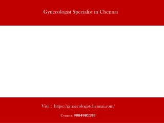 Gynecologist Specialist in Chennai