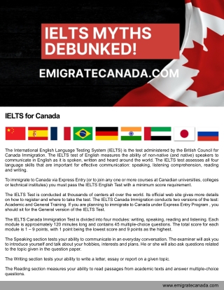 IELTS for Canada Immigration