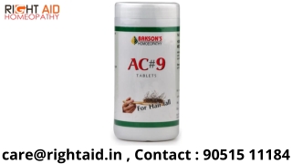 Bakson's Ac 9 Tablets For Prevent Hair Loss