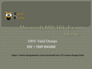 New Microsoft MO-101 Dumps PDF [2022] To Pass Certification Exam