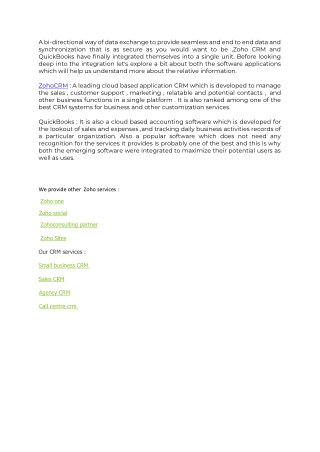 zoho crm