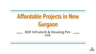 Affordable Projects in New Gurgaon