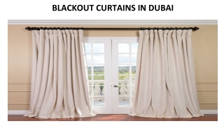 BLACKOUT CURTAINS IN DUBAI