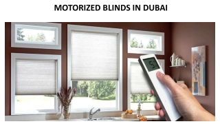 MOTORIZED BLINDS IN DUBAI