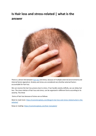 Is Hair loss and stress