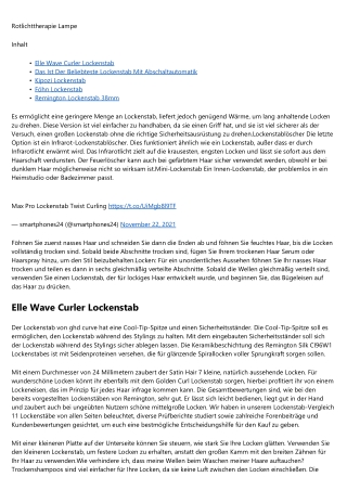 Lockenstab Korkenzieherlocken Was man vor dem Kauf wissen sollte -- 2020