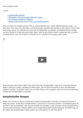 Dampfentsafter Weintrauben - Eine Preis-Übersicht    Mehr lesen 2020