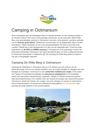 Ootmarsum camping