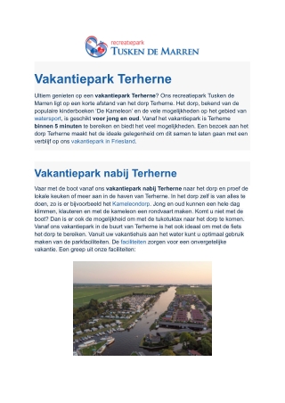 Vakantiepark Terherne