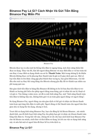 Binance Pay Là Gì Cách Nhận Và Gửi Tiền Bằng Binance Pay Miễn Phí