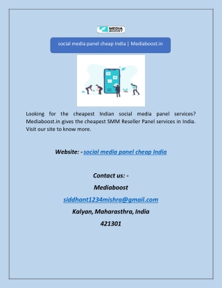 social media panel cheap India | Mediaboost.in