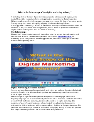 What is the future scope of the digital marketing industry-converted