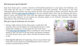 Why choose grey rugs for bedroom